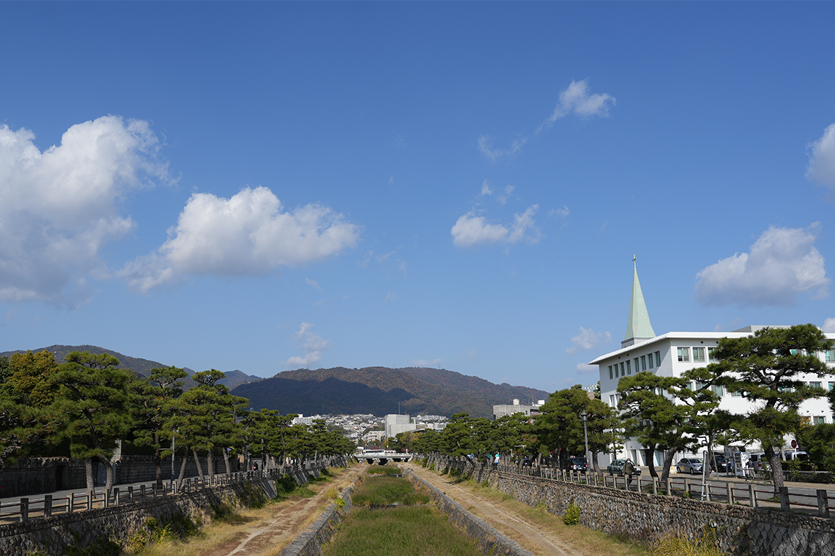 芦屋川の風景