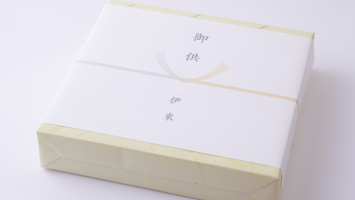 27枚入り貼箱に熨斗、お供えの仕様
