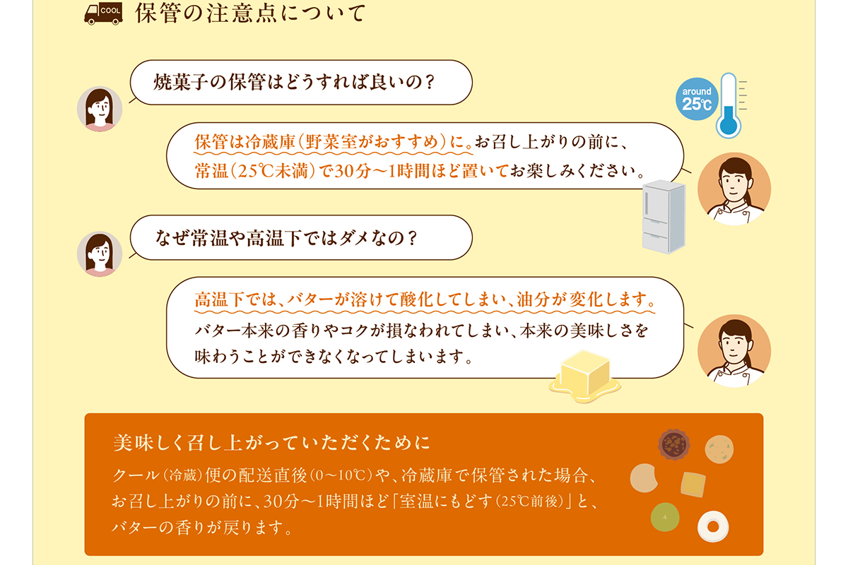 焼き菓子の保管の注意点について